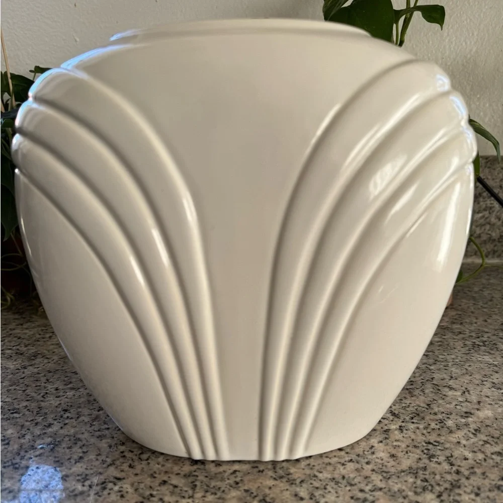 Vintage 80’s Art Deco Ceramic Vase Art Nouveau - Picture 6 of 8